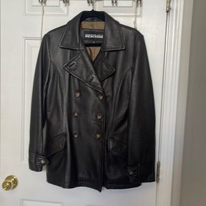 100% Leather Kenneth Cole Size Med Blazer Jacket